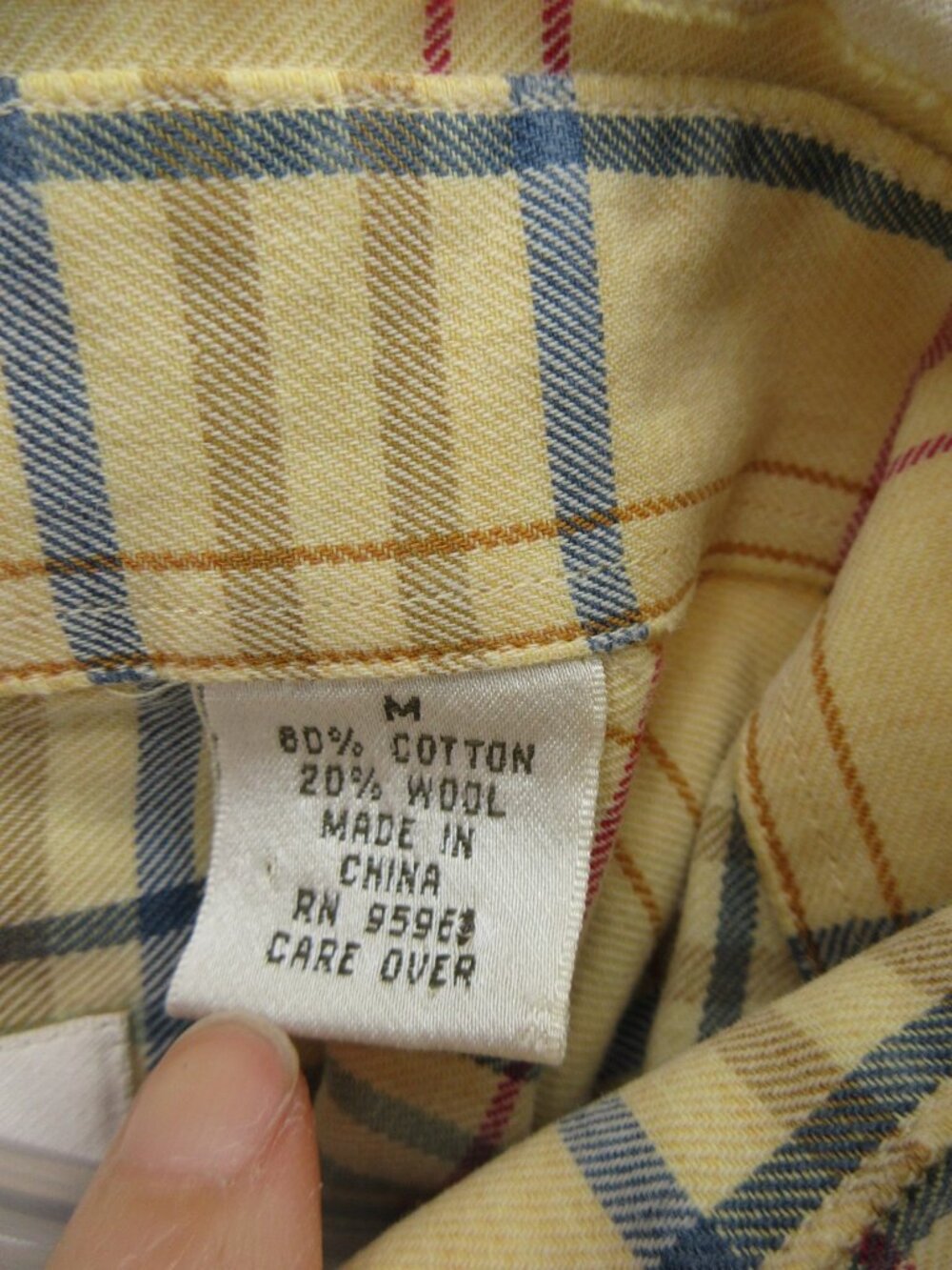 VINTAGE Viyella Shirt Medium Wool Blend Button Down Plaid Heritage * - Picture 9 of 11
